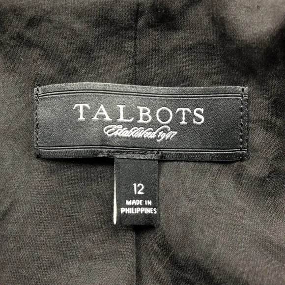 Talbots Blazer Career Jacket Silk Size 12