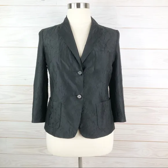 Talbots Blazer Career Jacket Silk Size 12