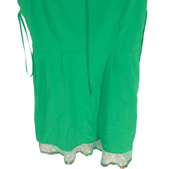 Talbots Dress Green Floral Spring Easter Colorful Shift 10