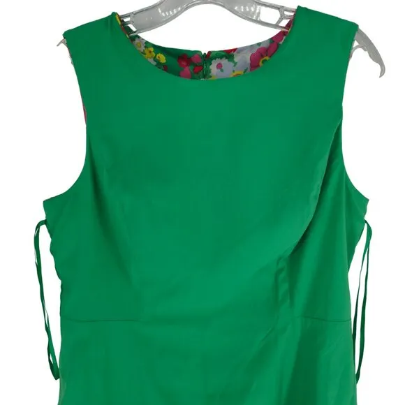Talbots Dress Green Floral Spring Easter Colorful Shift 10