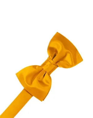 Tangerine Luxury Satin Kids Bow Tie