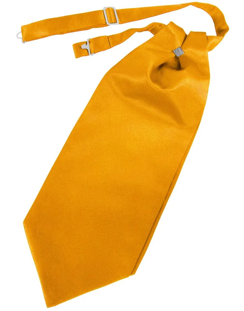 Tangerine Solid Satin Kids Cravat