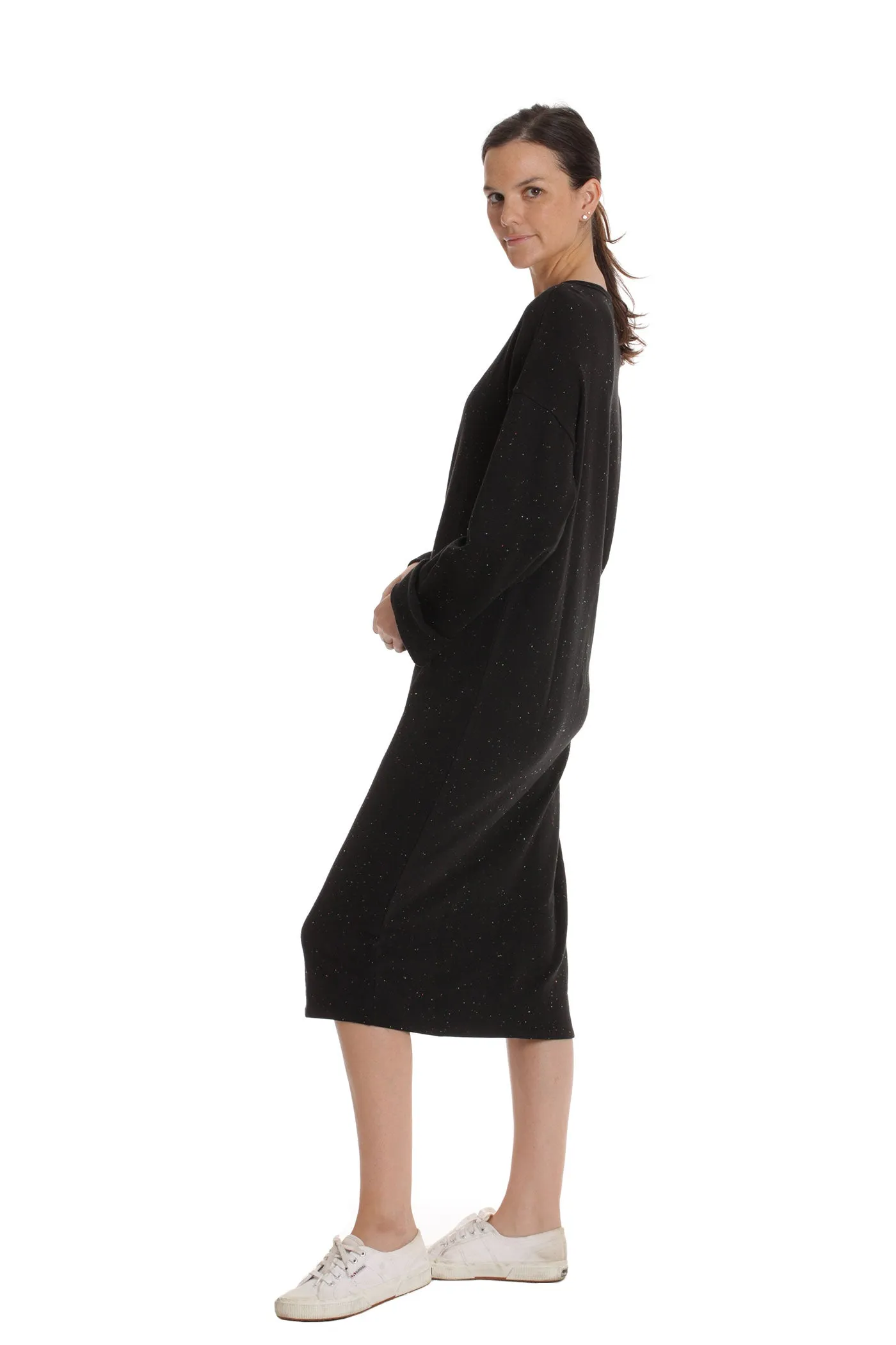 The Ivy Dress - Rainbow Speckled Black