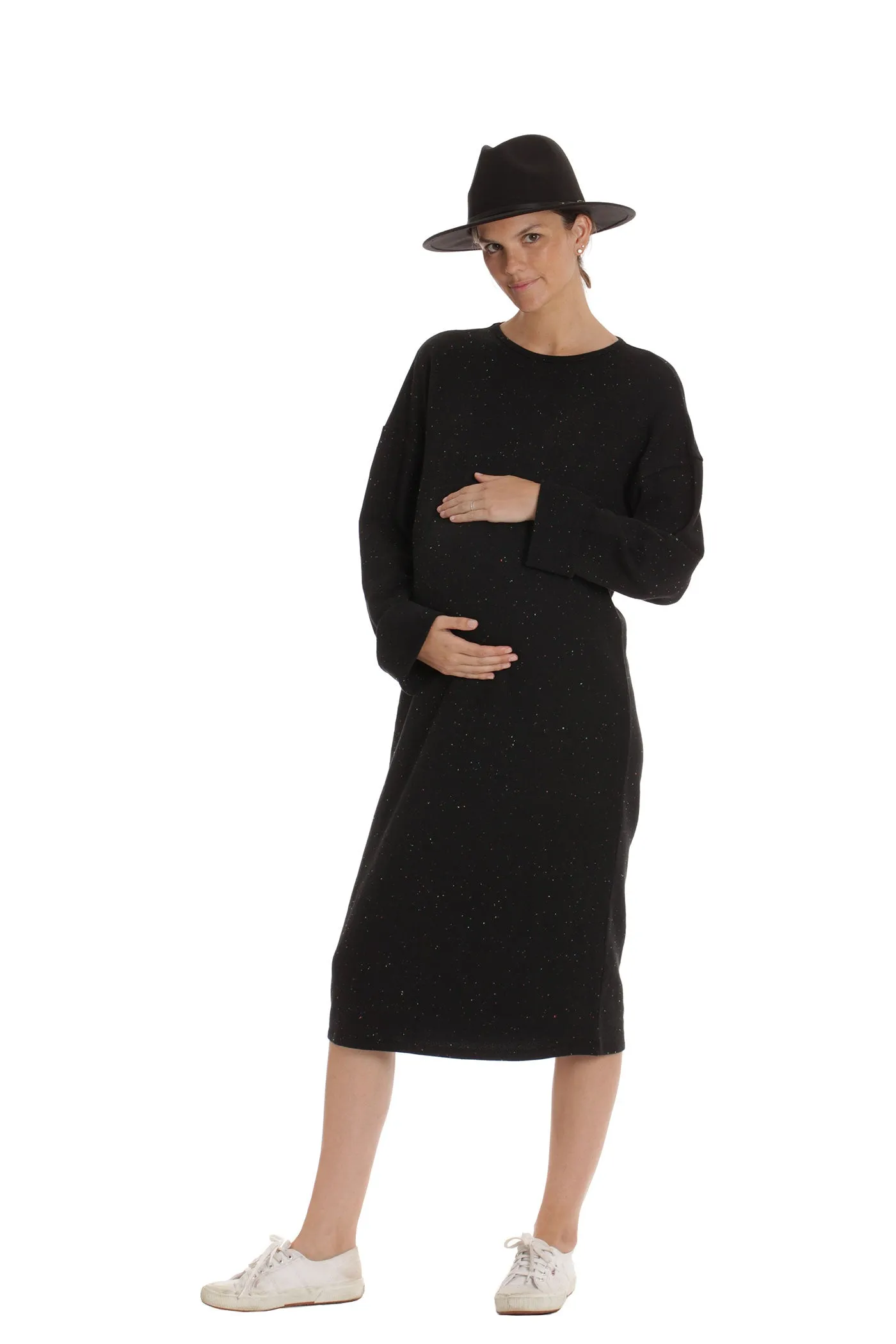 The Ivy Dress - Rainbow Speckled Black