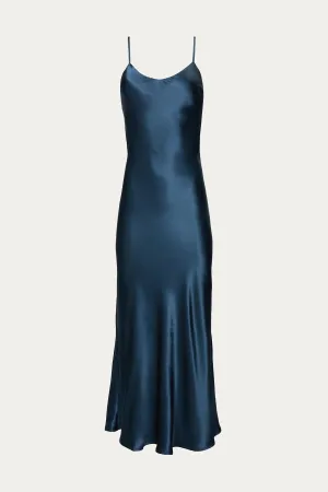 THE LYON SILK-SATIN MAXI DRESS