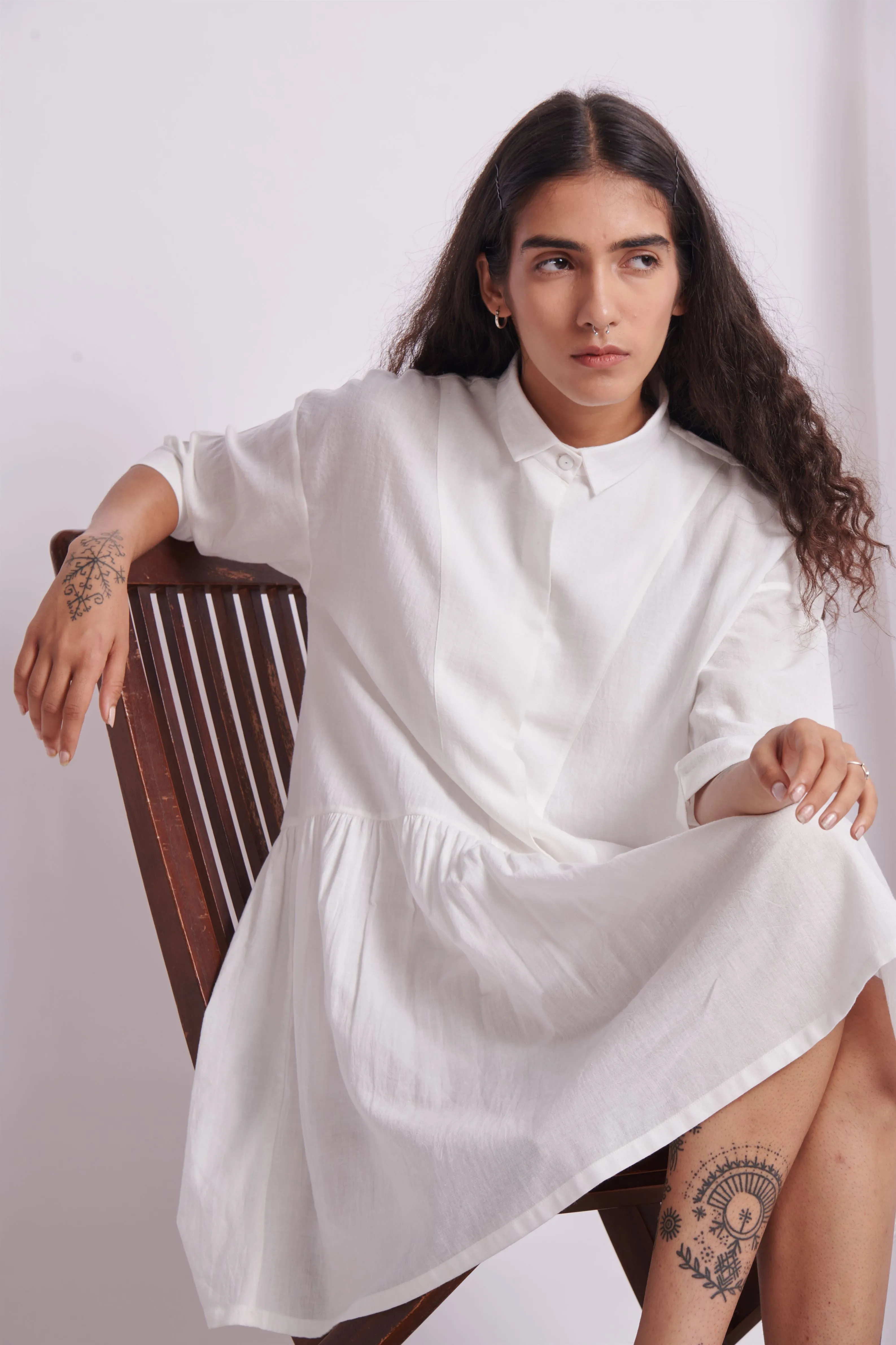 The Plavate I Moscow Friendâ€™s Forever Dress Cotton Pink Sky Blue Daily Collection AW22-40