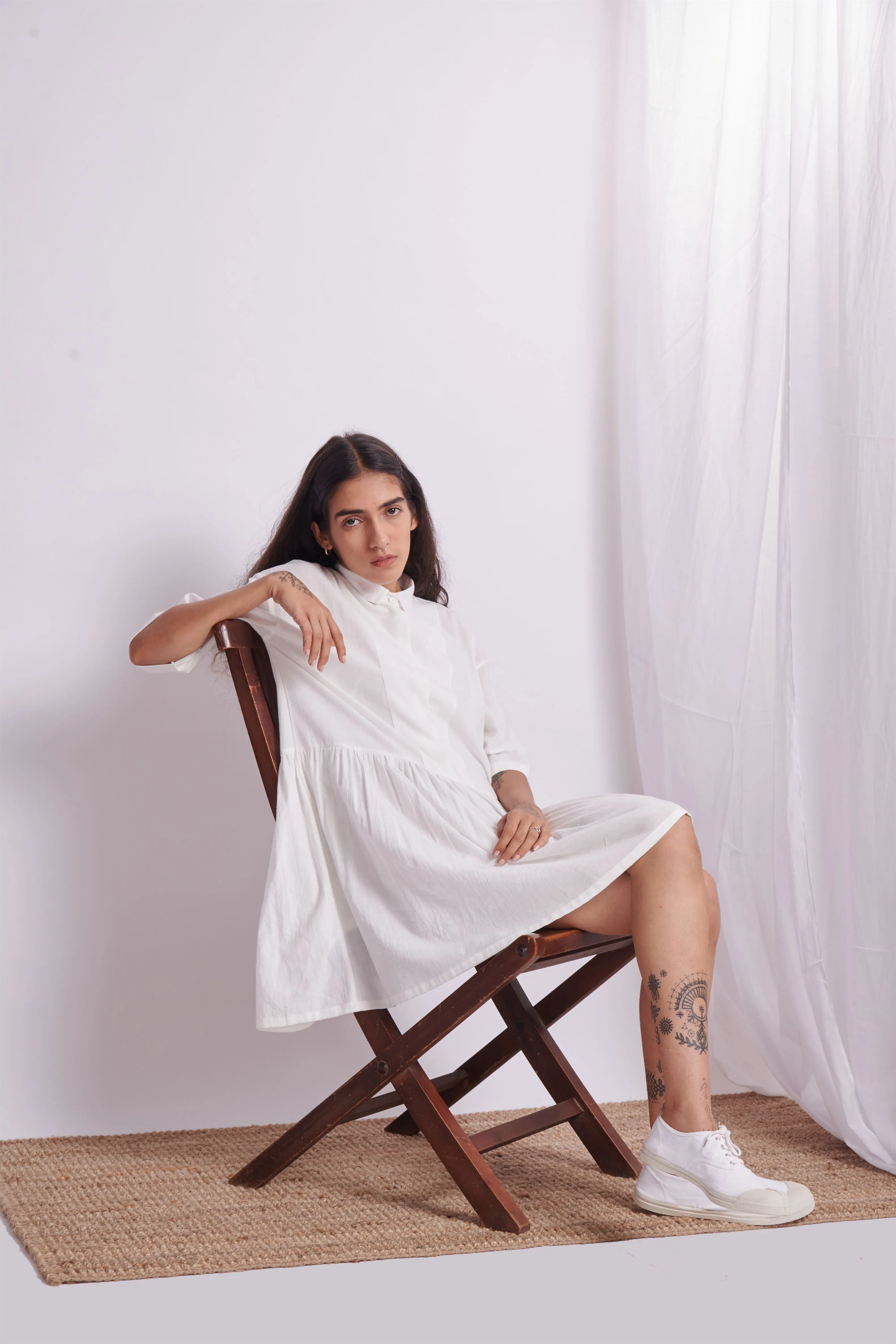 The Plavate I Moscow Friendâ€™s Forever Dress Cotton Pink Sky Blue Daily Collection AW22-40