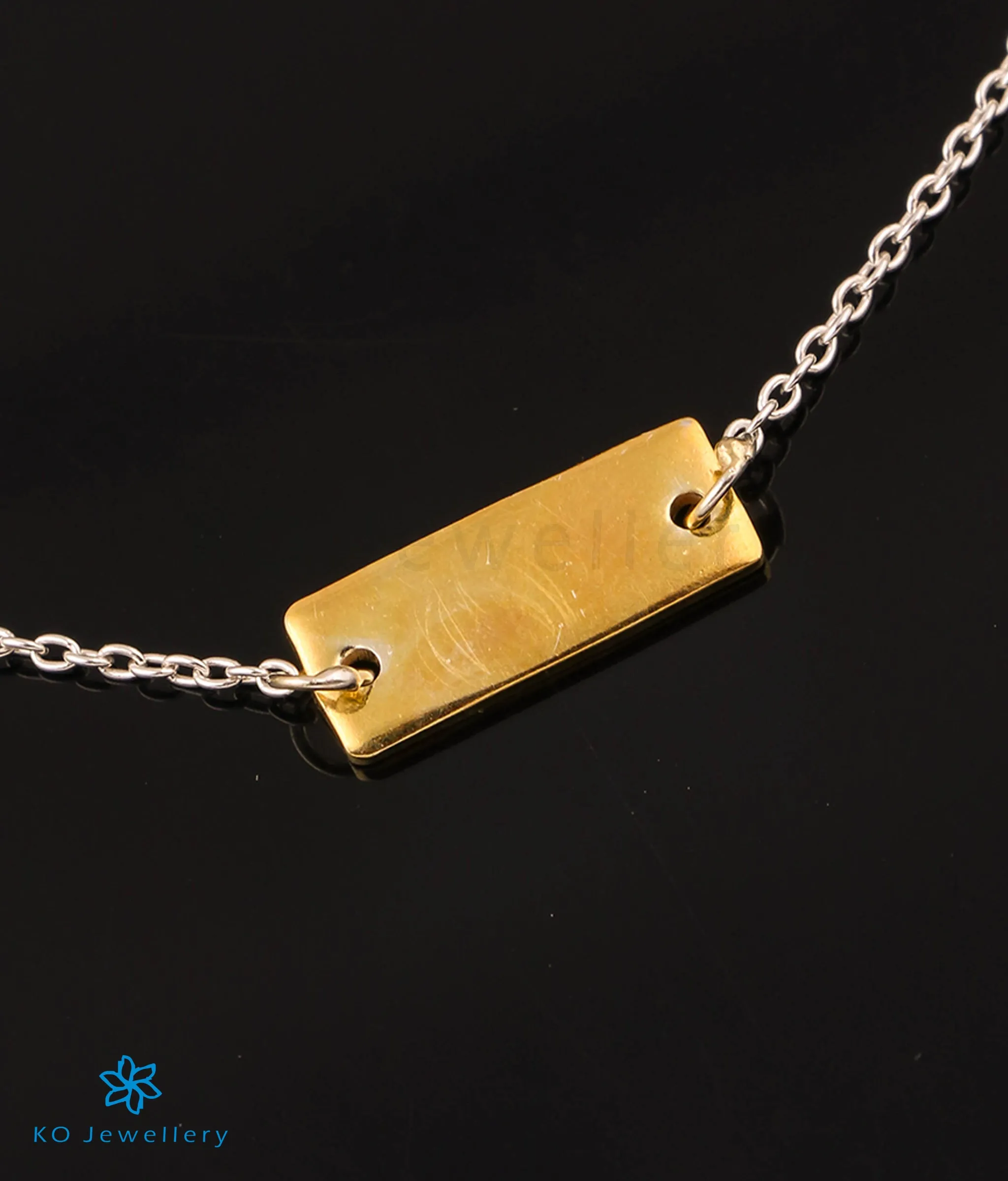The Tag Silver Bracelet (2 tone)
