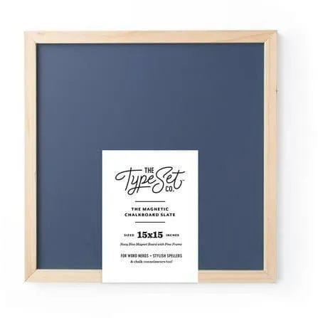 The Type Set Magnetic Letterboard in Navy 15"x15"
