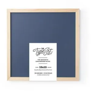 The Type Set Magnetic Letterboard in Navy 15"x15"