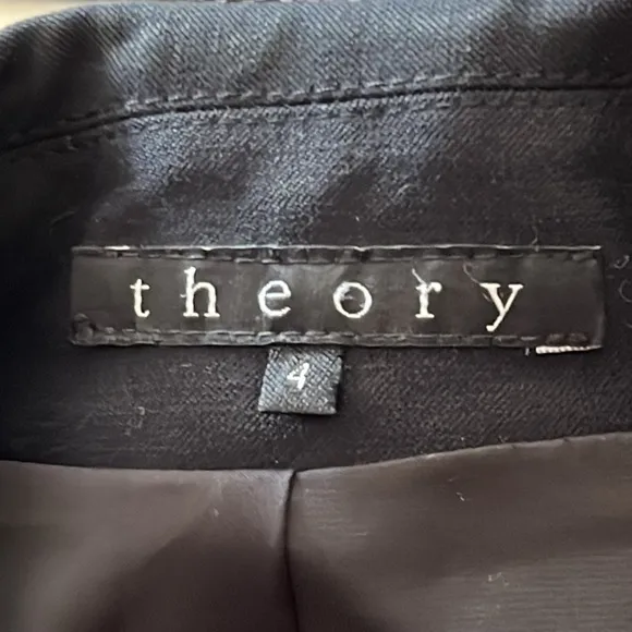 Theory black, fully lined 2 button blazer/jacket size 4