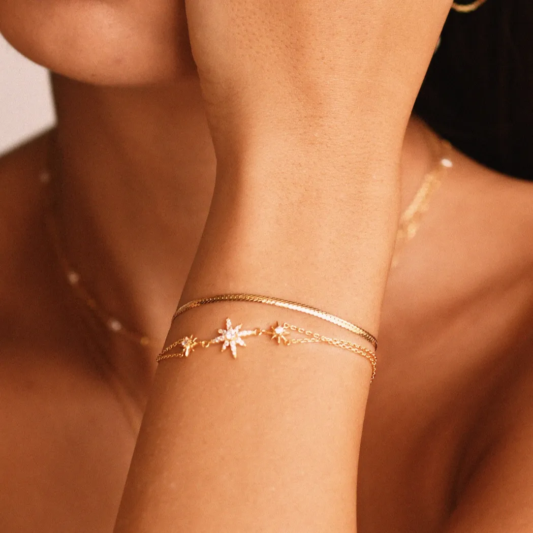 Thin Herringbone Bracelet
