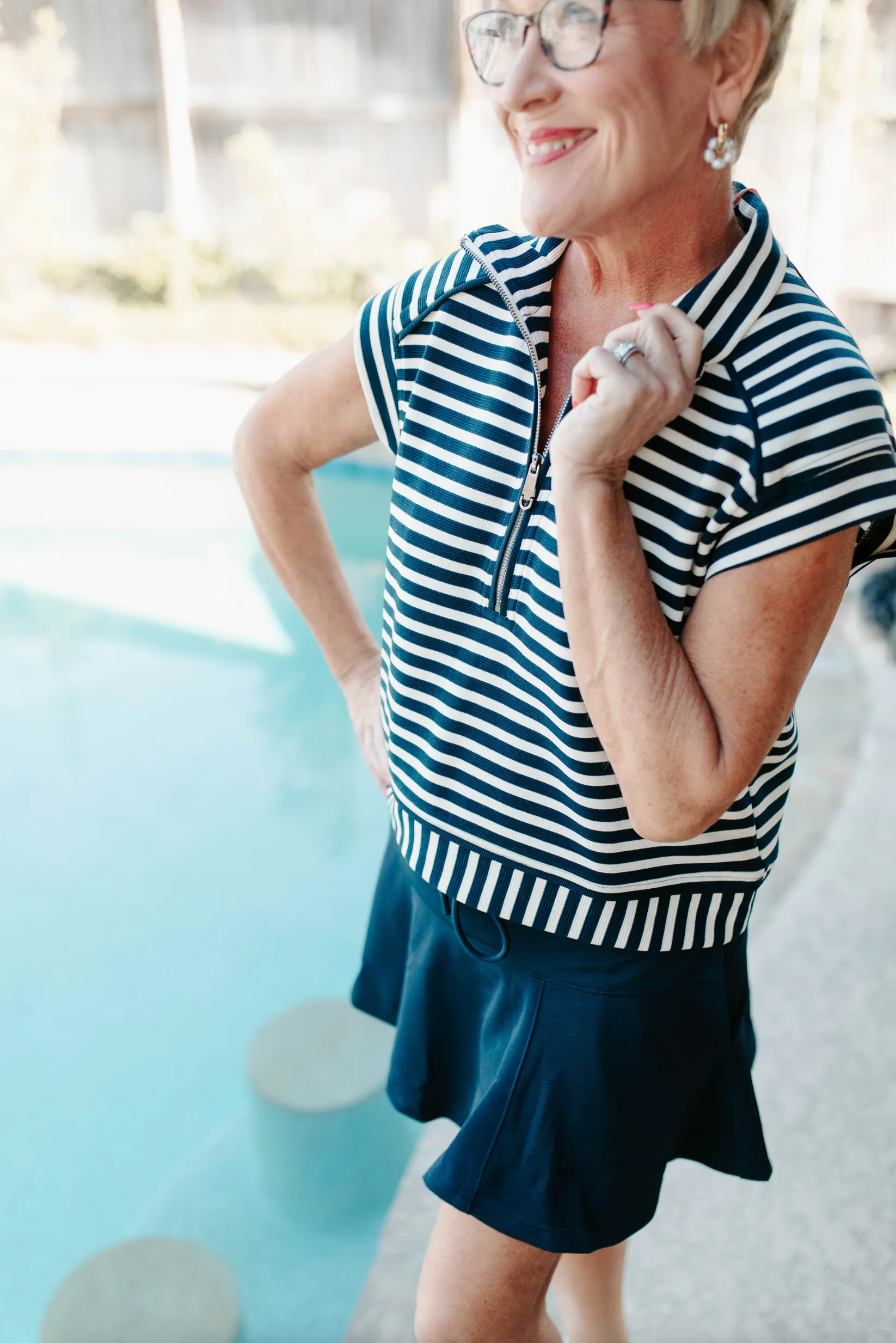 This Is The Life Skort Set - Navy