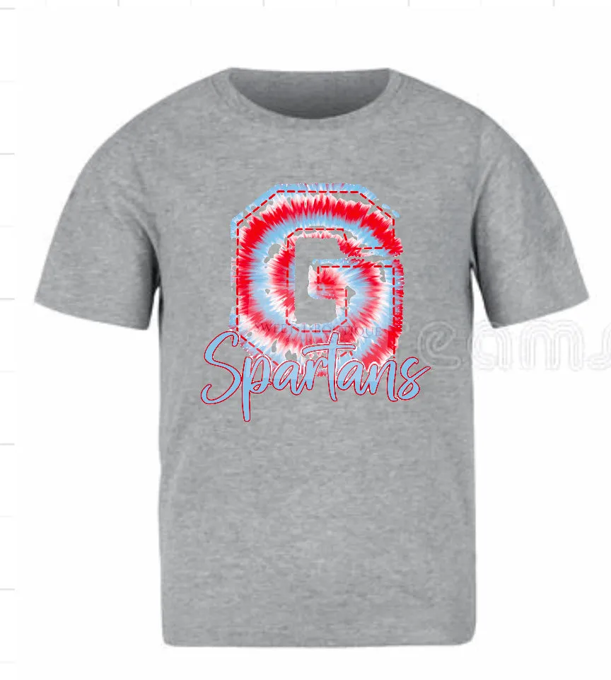 Tie Dye Giles Spartans “G”