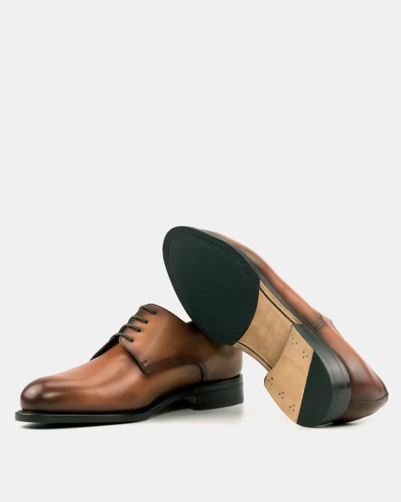 Tobacco Calf Derby Shoe