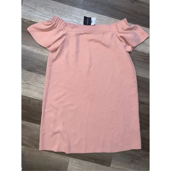 Topshop NWT Pink Off-the-Shoulders Summer Mini Dress, Size 8, MSRP $74