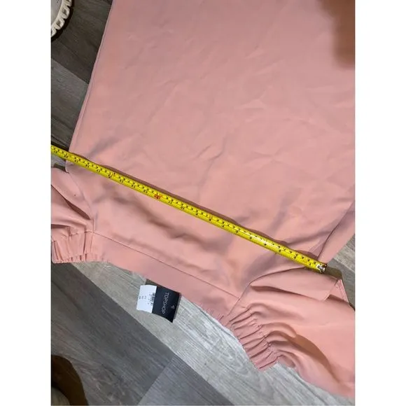 Topshop NWT Pink Off-the-Shoulders Summer Mini Dress, Size 8, MSRP $74