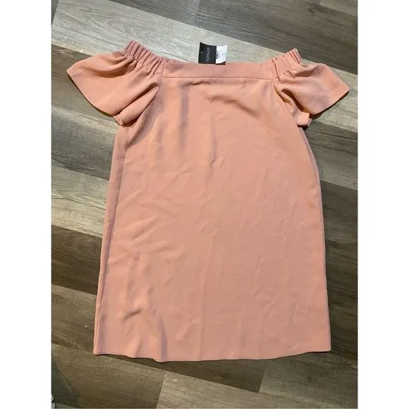 Topshop NWT Pink Off-the-Shoulders Summer Mini Dress, Size 8, MSRP $74