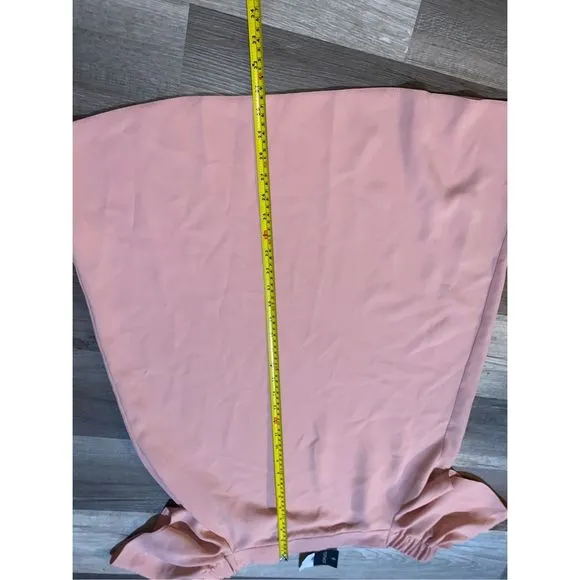 Topshop NWT Pink Off-the-Shoulders Summer Mini Dress, Size 8, MSRP $74