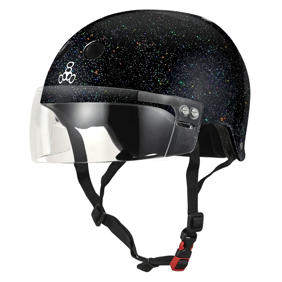 Triple 8 The Visor Certified Helmet SS Black Glitter