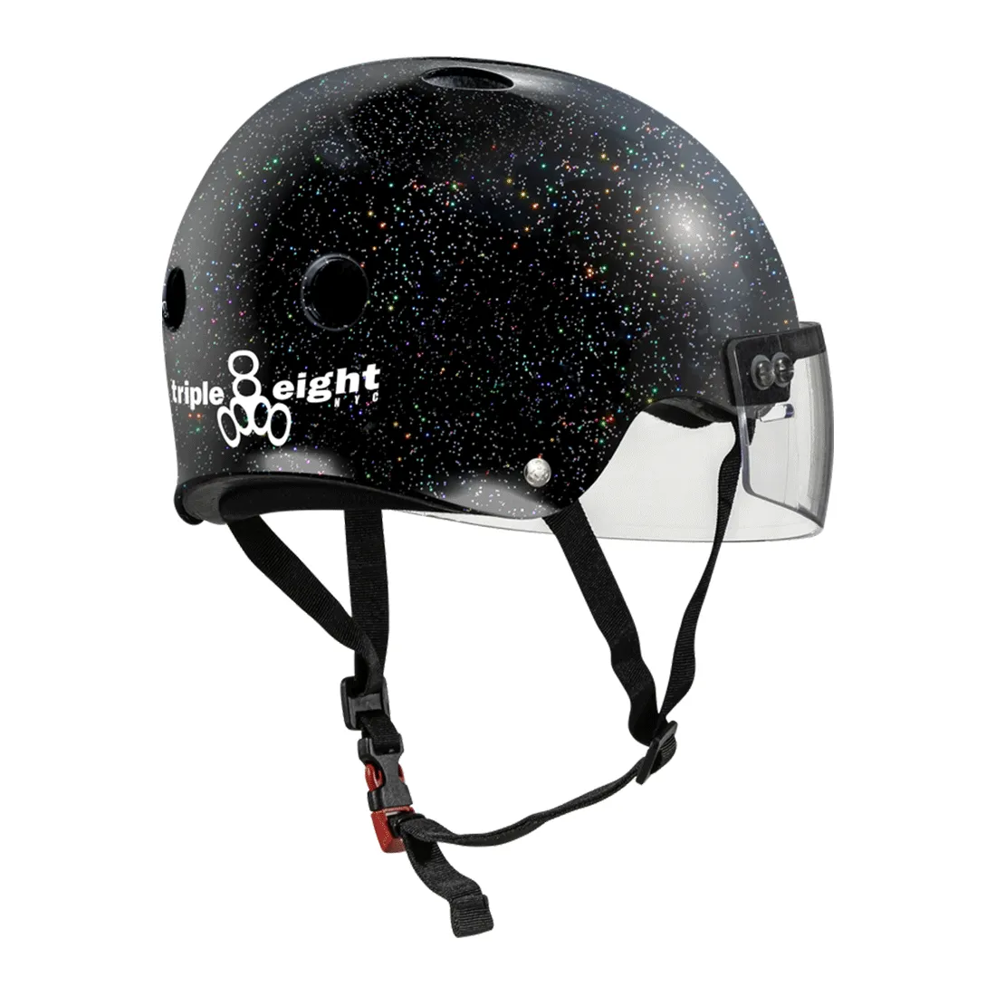 Triple 8 The Visor Certified Helmet SS Black Glitter