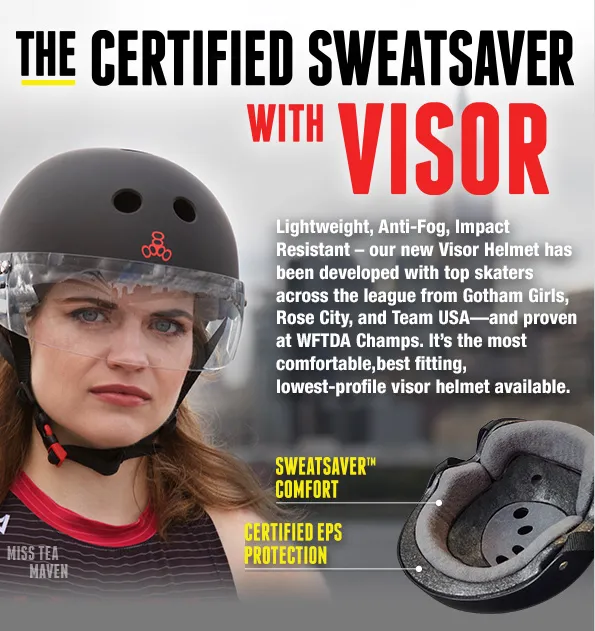Triple 8 The Visor Certified Helmet SS Black Rubber