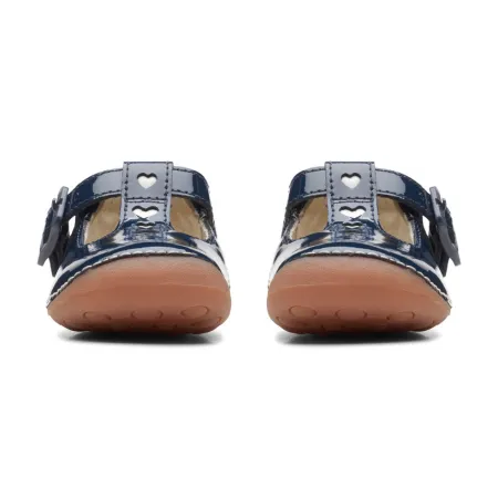UK 2 Navy Patent Tiny Beat T Bar