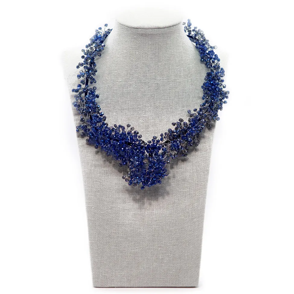 Šumivé: Handmade Wired Crystal Bead Necklace