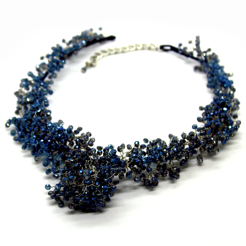 Šumivé: Handmade Wired Crystal Bead Necklace