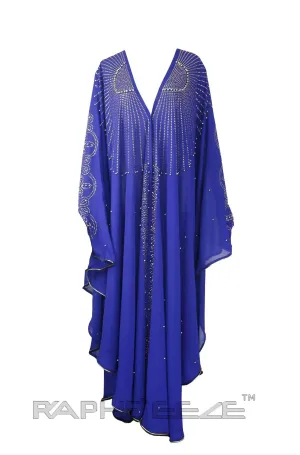 Unique Designed Long Party Gown Maxi Style Blue Color - 1 pcs with S, M, L, XL size
