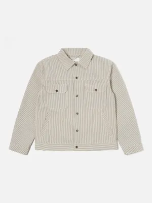 Universal Works - Trucker Jacket - Grey Derby Stripe