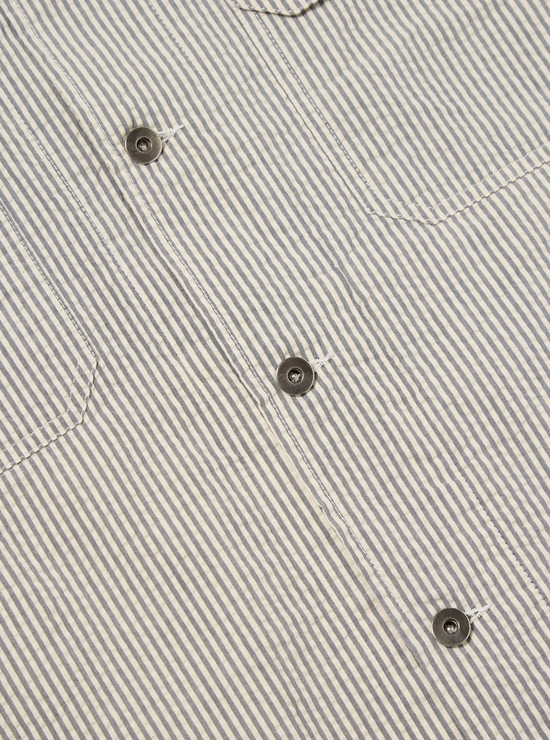 Universal Works - Trucker Jacket - Grey Derby Stripe