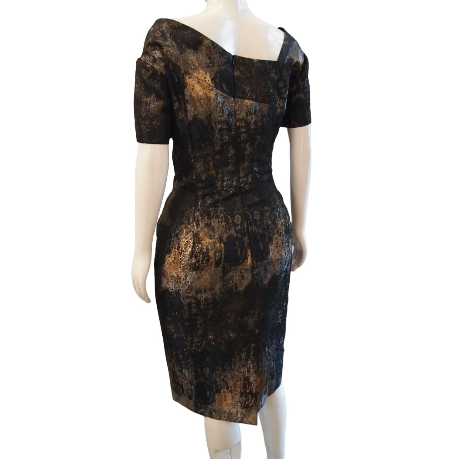 UNIVERSE- EDGY SILK BROCADE CUSTOMIZABLE EVENT COCKTAIL DRESS - VARIOUS COLORS