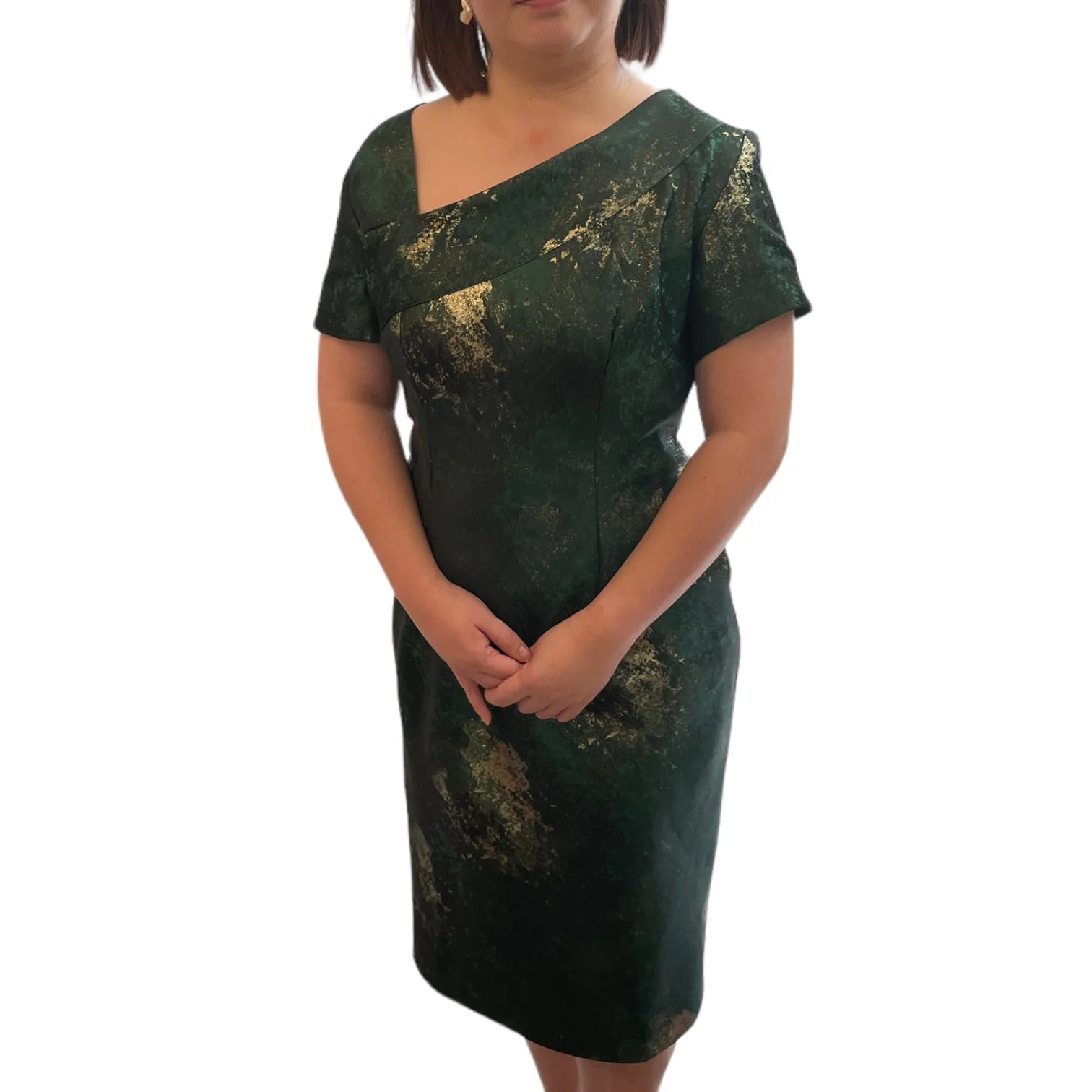 UNIVERSE- EDGY SILK BROCADE CUSTOMIZABLE EVENT COCKTAIL DRESS - VARIOUS COLORS