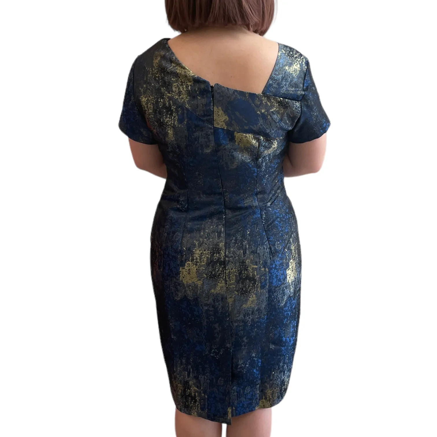 UNIVERSE- EDGY SILK BROCADE CUSTOMIZABLE EVENT COCKTAIL DRESS - VARIOUS COLORS