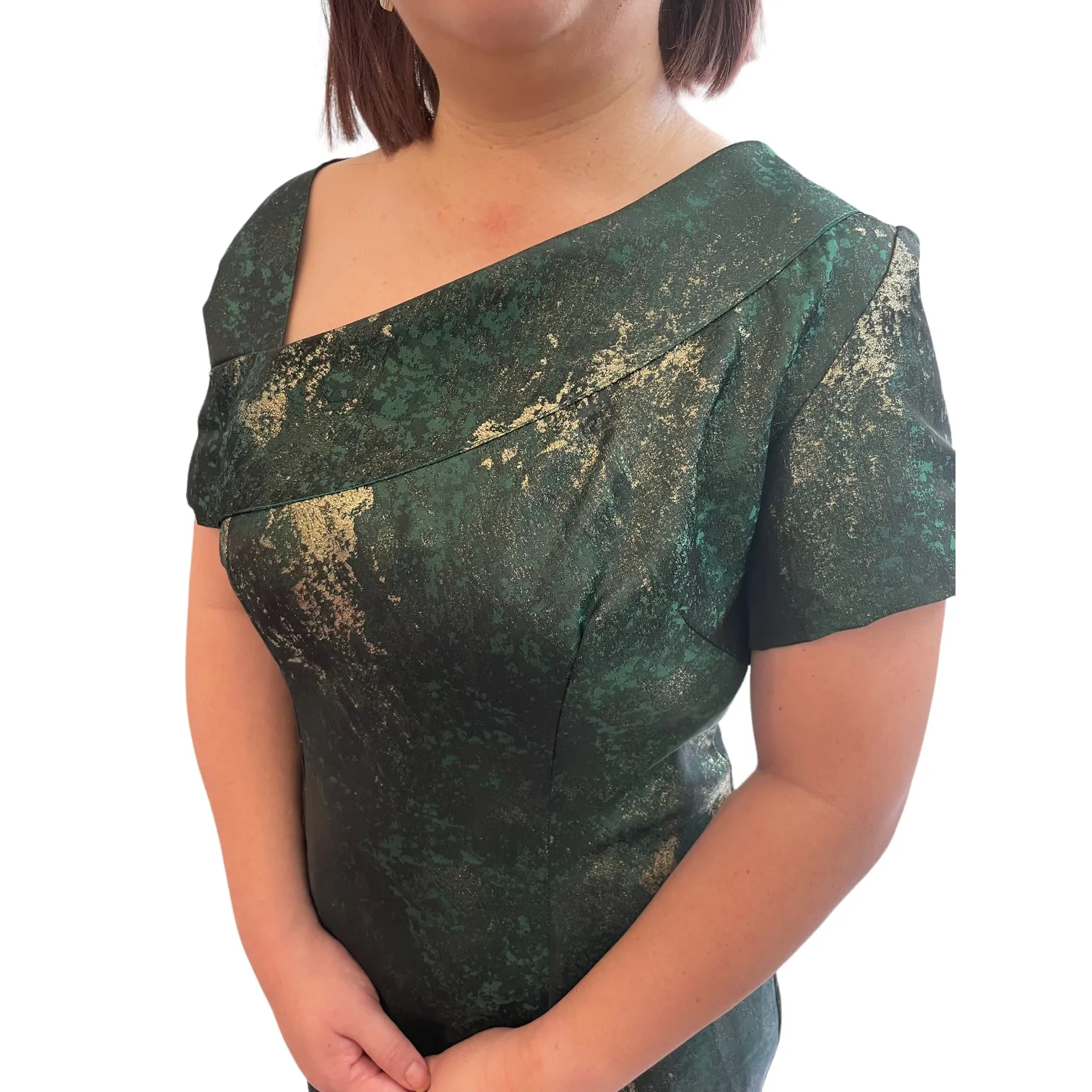UNIVERSE- EDGY SILK BROCADE CUSTOMIZABLE EVENT COCKTAIL DRESS - VARIOUS COLORS
