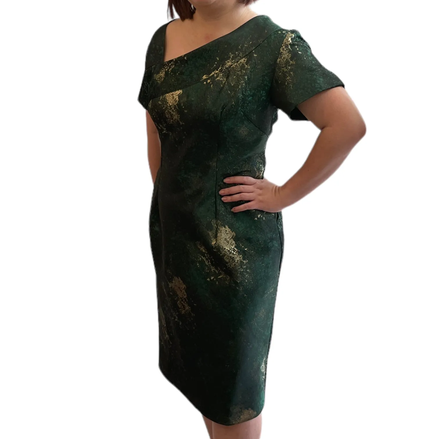 UNIVERSE- EDGY SILK BROCADE CUSTOMIZABLE EVENT COCKTAIL DRESS - VARIOUS COLORS