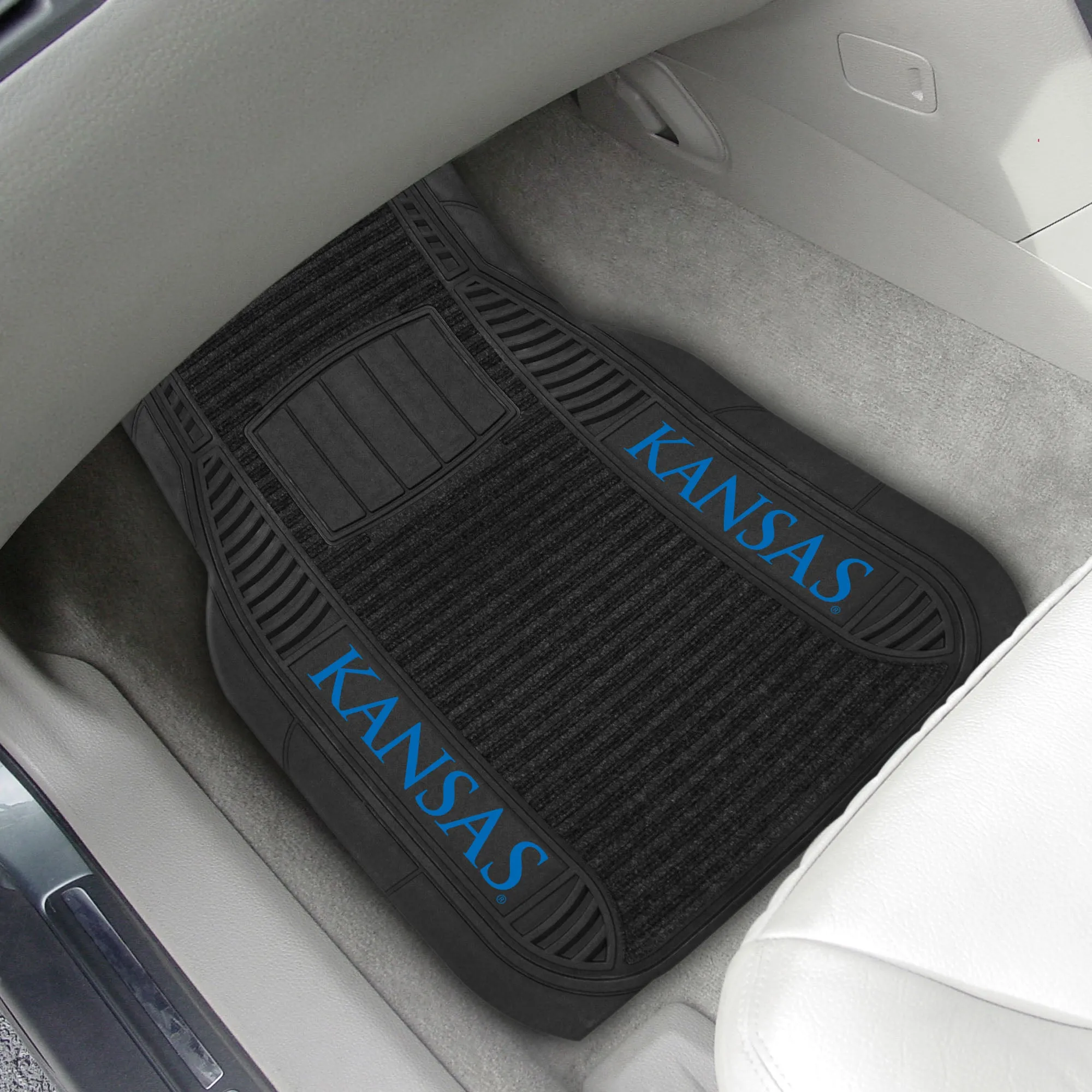 University of Kansas 2-pc Deluxe Car Mat Set