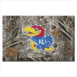 University of Kansas Camo Scraper Mat