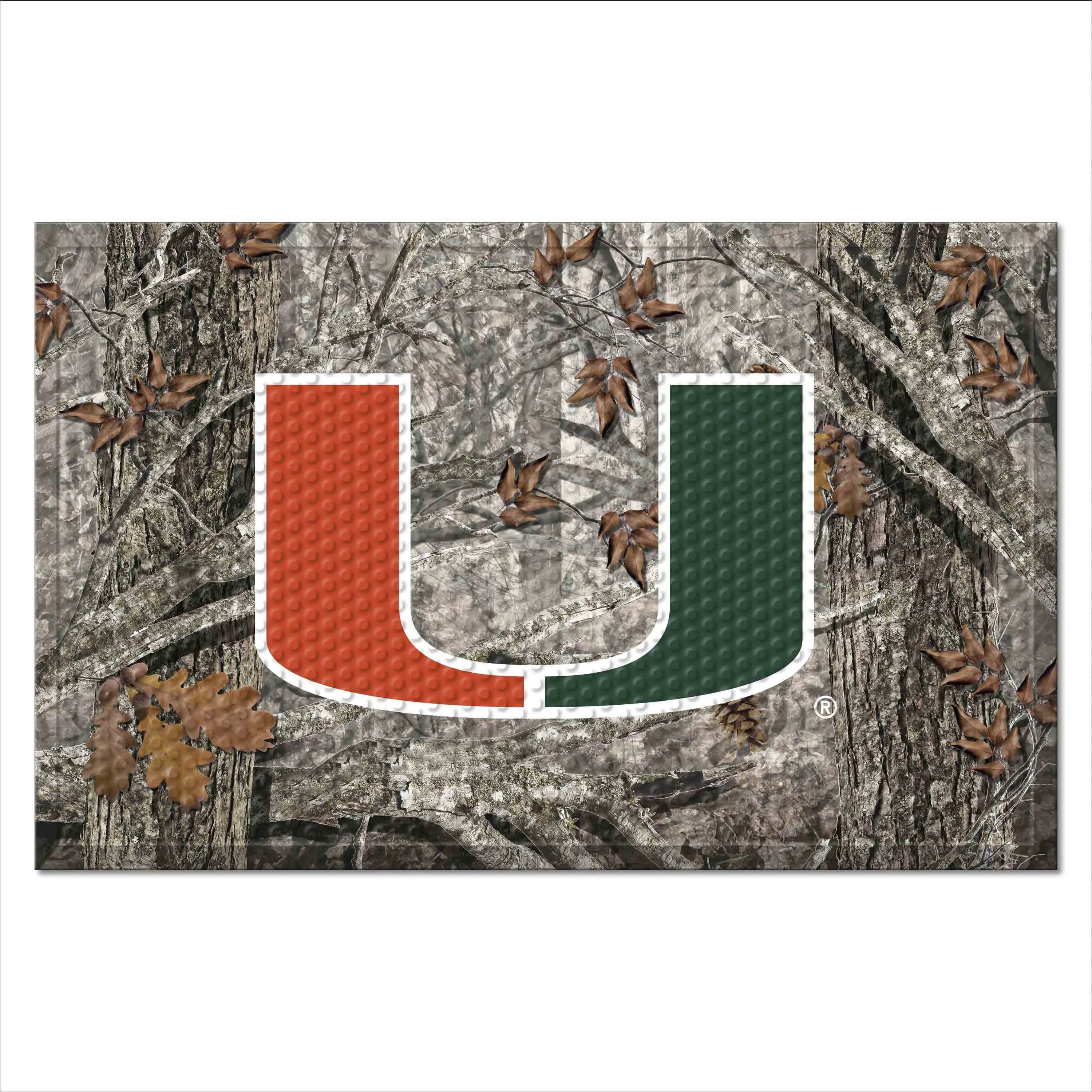 University of Miami Camo Scraper Mat