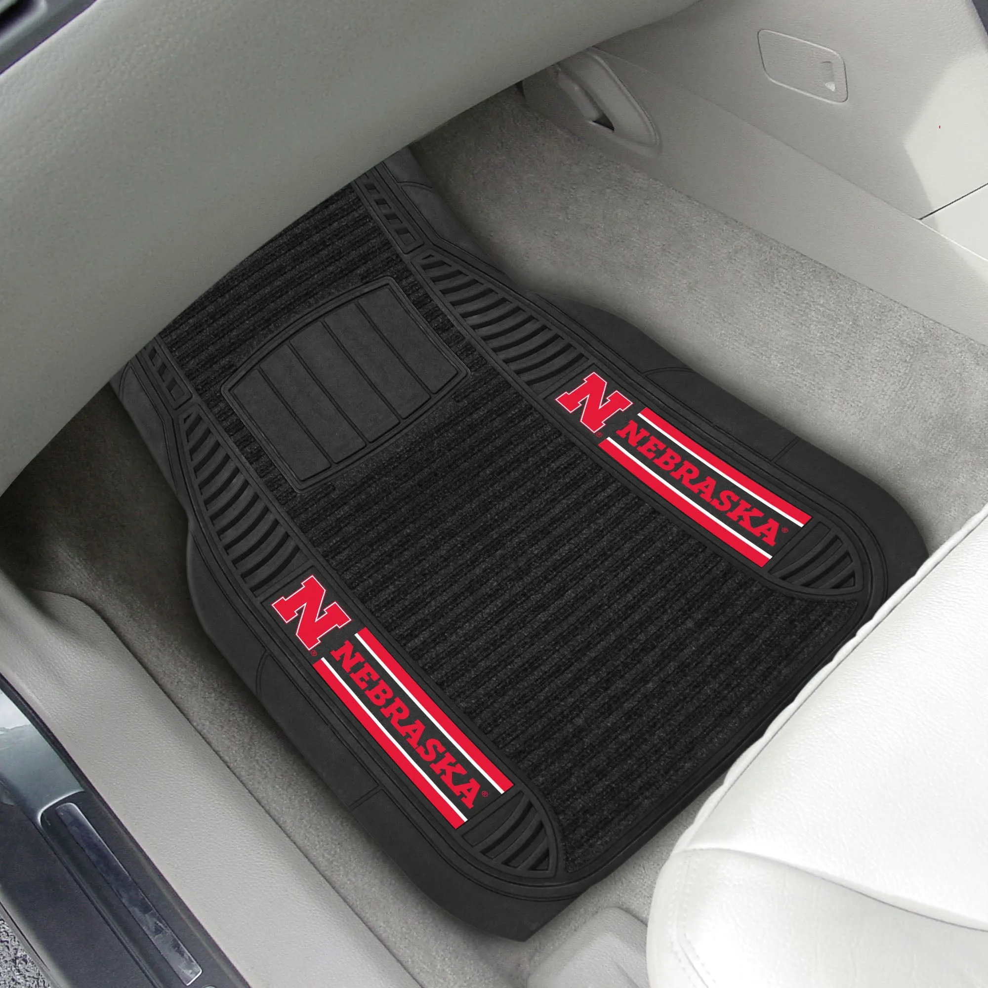 University of Nebraska 2-pc Deluxe Car Mat Set
