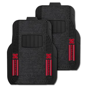 University of Nebraska 2-pc Deluxe Car Mat Set