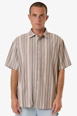 Unlocked Stripe Short Sleeve Shirt Breen