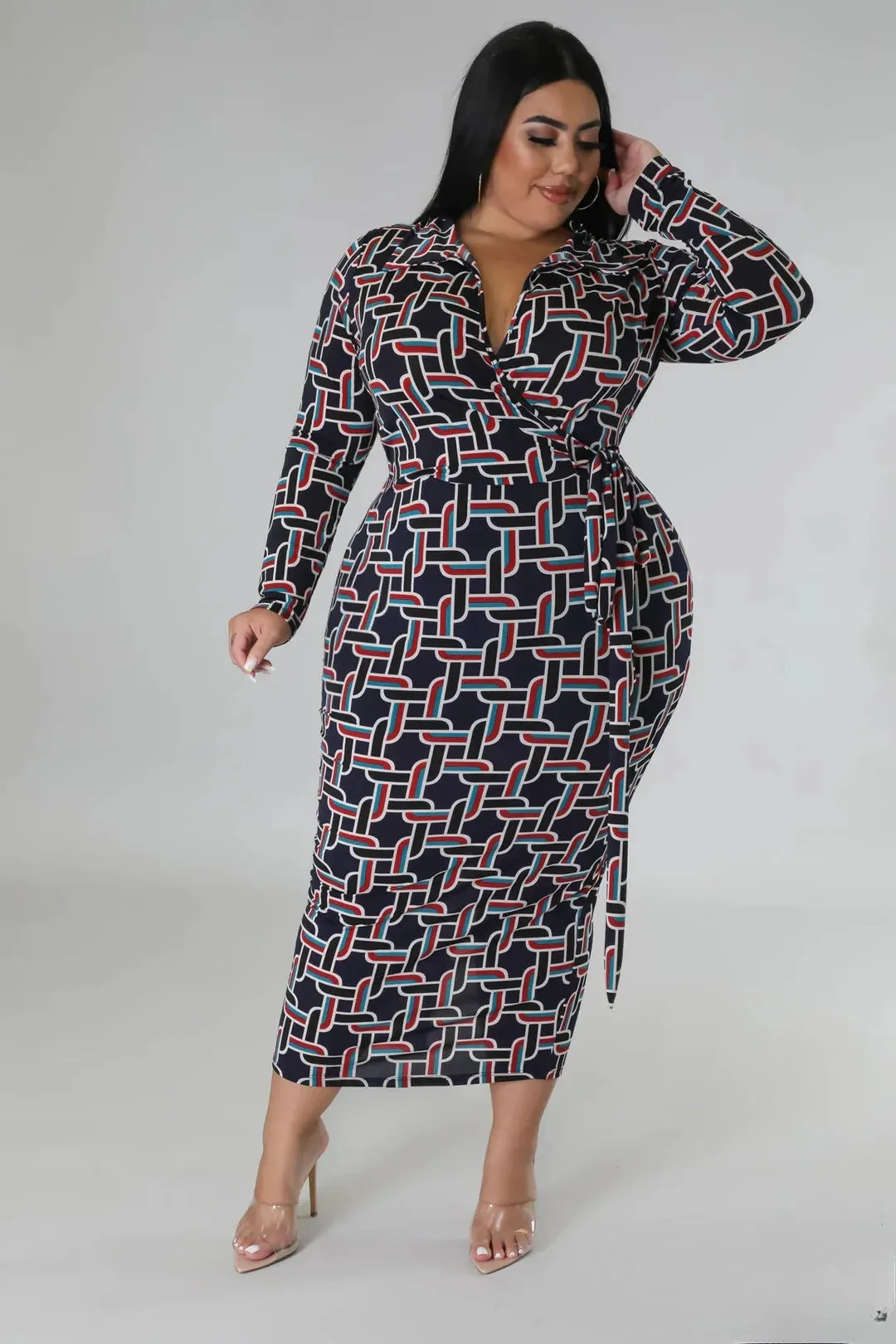 V Neck Midi PLUS