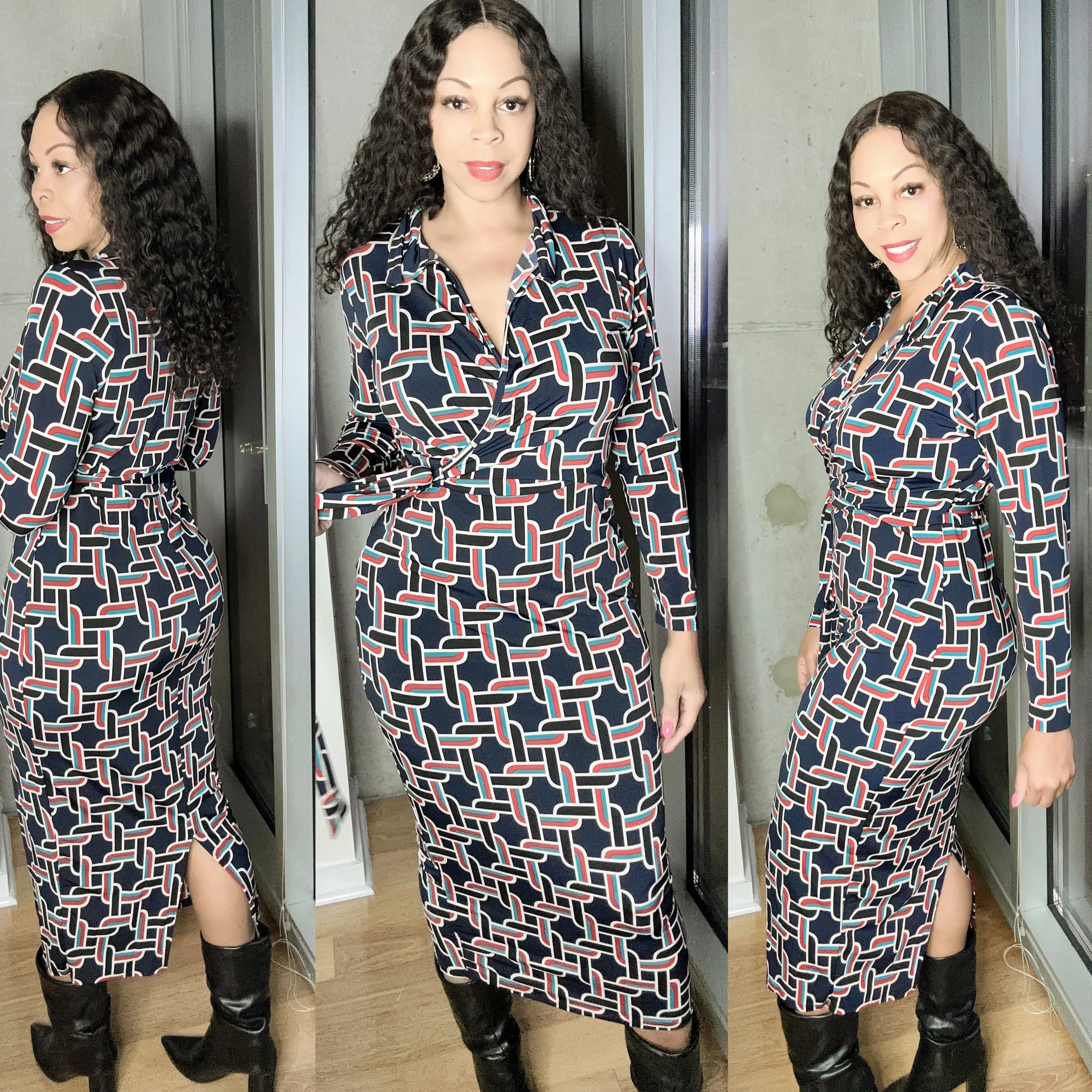 V Neck Midi PLUS