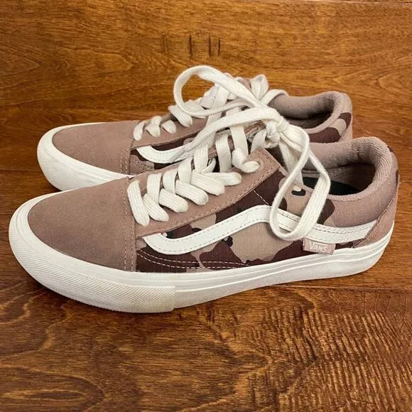 VANS Old Skool Pro Desert Camo Stucco Shoes Big Boys 5.5