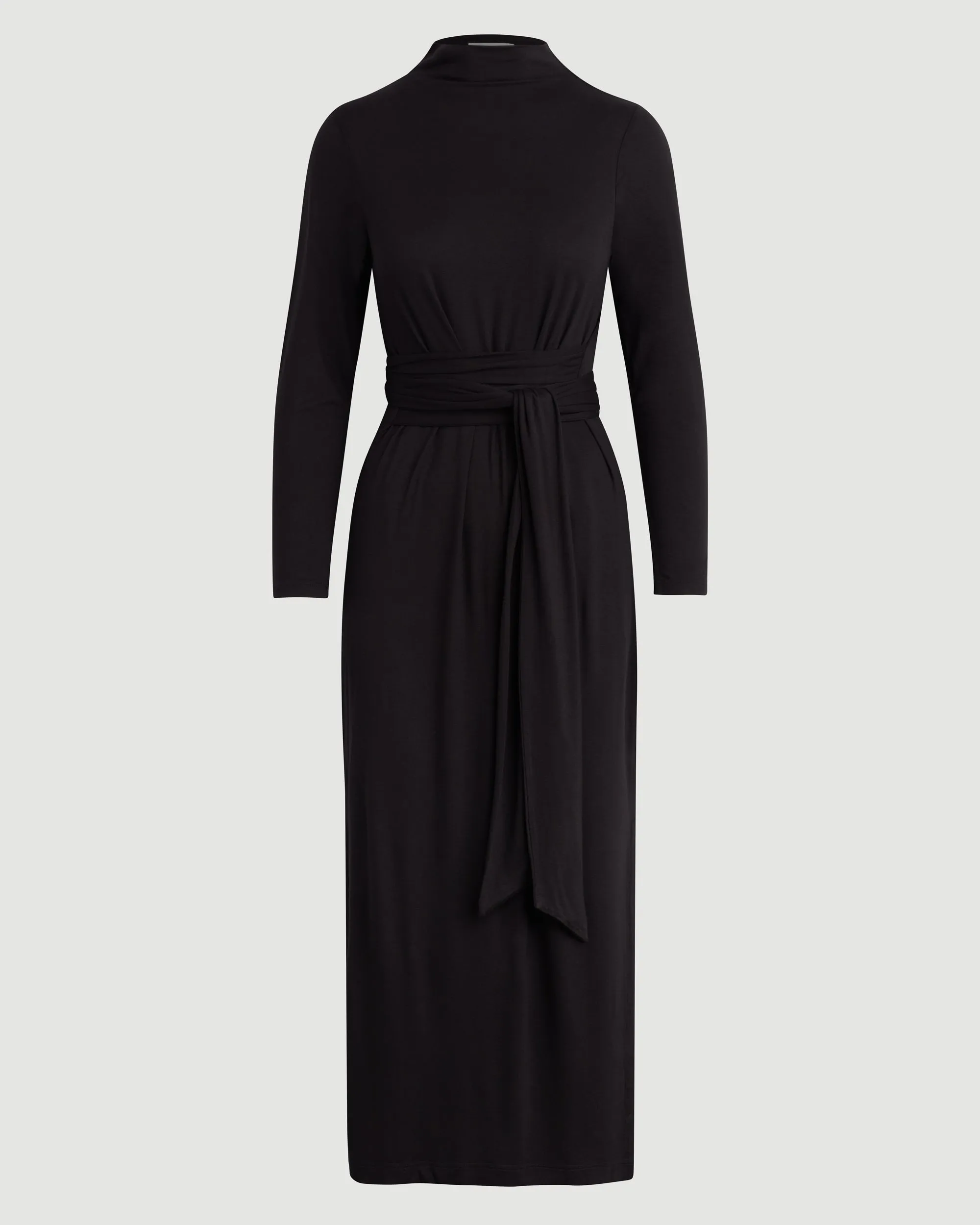 Vero Tie-Front Long-Sleeve Dress (Petite)