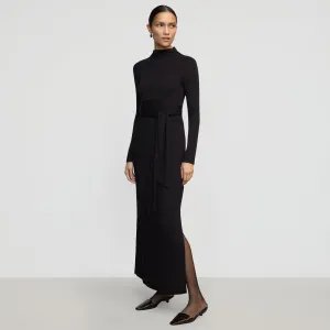 Vero Tie-Front Long-Sleeve Dress
