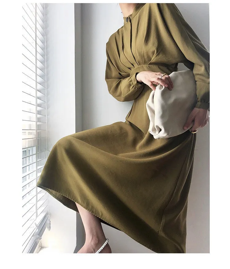 Vintage Long Sleeve Elegant Bodycon Dress Women
