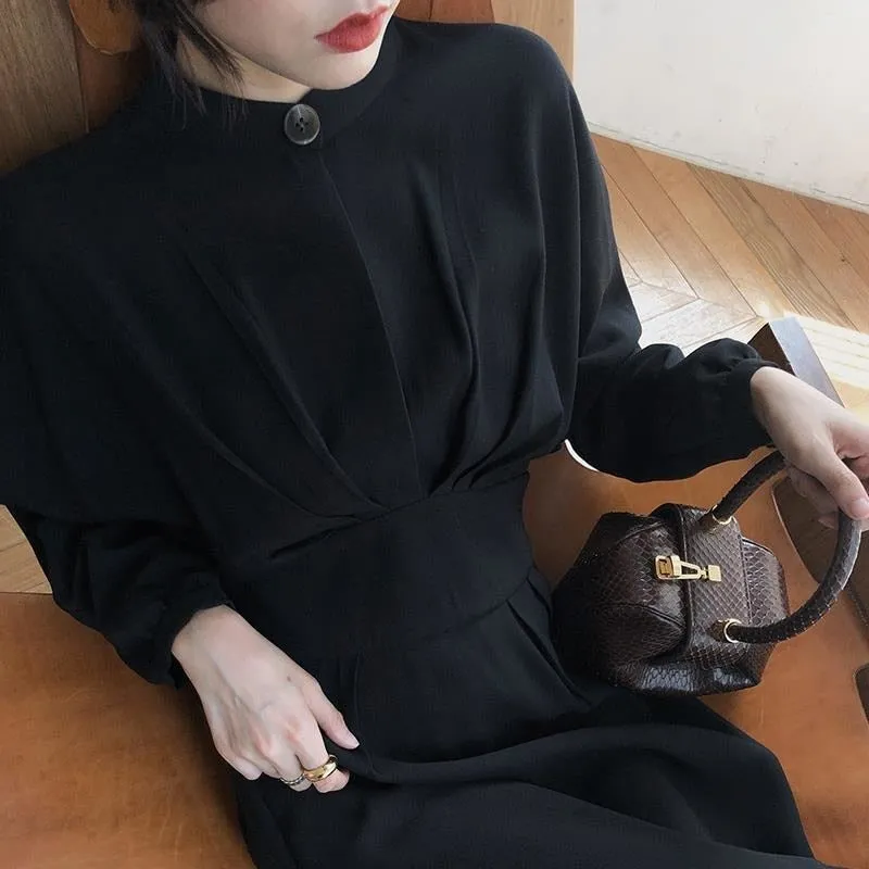Vintage Long Sleeve Elegant Bodycon Dress Women